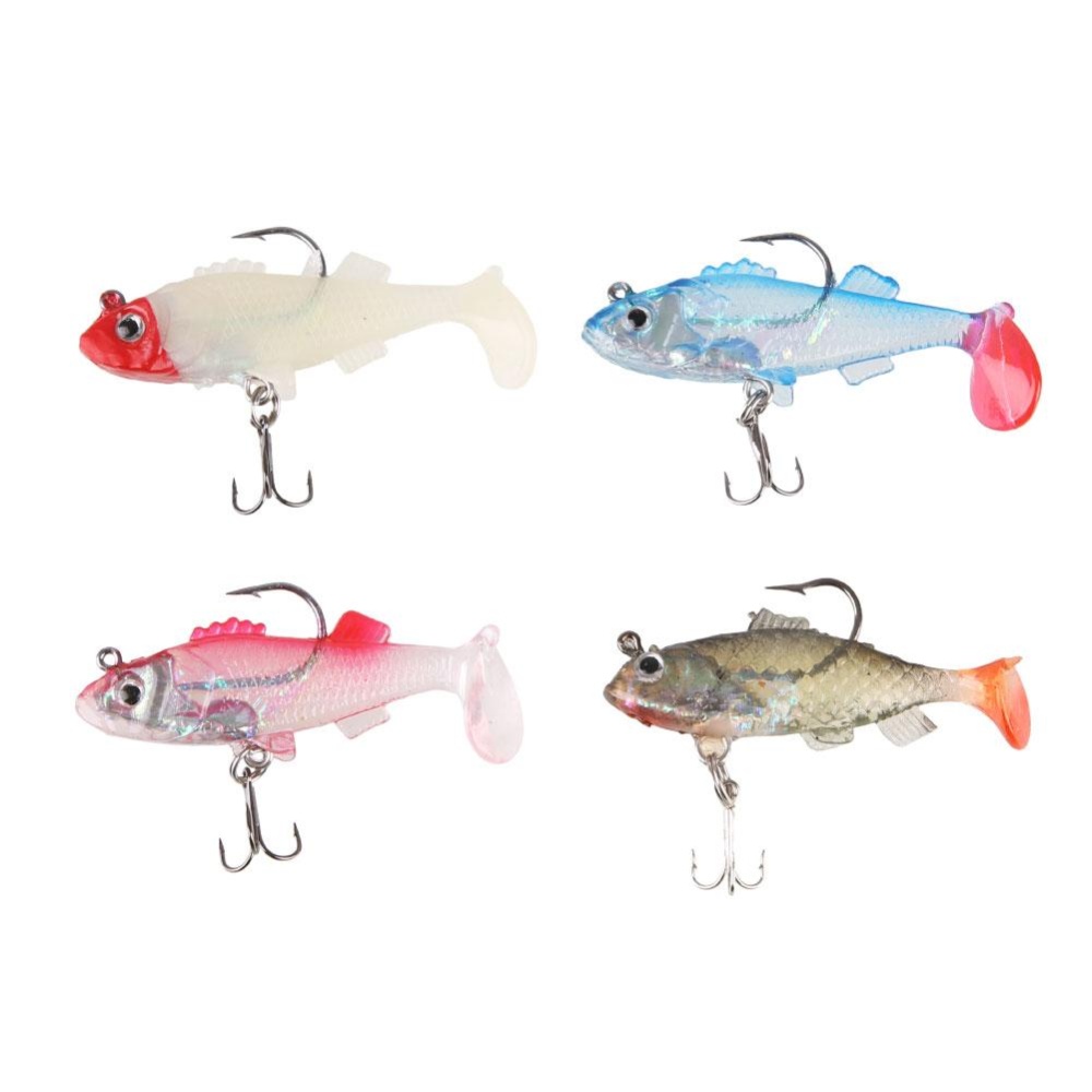 Carp Shape Soft Fishing Lures Umpan Ikan Buatan dengan SHARP Tackle Kait-Internasional