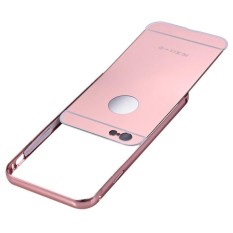 Case Apple Alumunium Bumper Mirror Apple iPhone 5G Case iphone 5S Bumper Iphone 5S Sliding Mirror Iphone 5 SE - Rose Gold