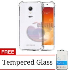 Case Anti Shock Andromax L Ultrathin Anti Crack Elegant Softcase Anti Jamur Air Case 0.3mm / Silicone Andromax L / Soft Case / Silikon Anti Crack / Case Hp / Case Andromax L + FREE Tempered Glass - Putih Transparant