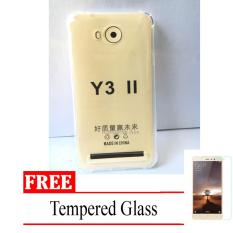 Case Anti Shock / Anti Crack Elegant Softcase for Huawei Y3II / Y3ii - Clear + Free Tempered Glass