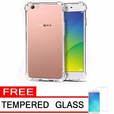 Case Anti Shock / Anti Crack Elegant Softcase for Oppo F1s (A59) - White Clear + Free Tempered Glass