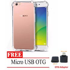 Case Anti Shock / Anti Crack Elegant Softcase for Oppo F3 + / F3 Plus - Clear + Free Micro USB OTG