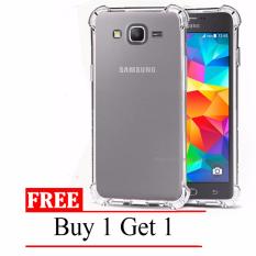 Case Anti Shock / Anti Crack Elegant Softcase for Samsung Galaxy J2 / J200 / J2 2015 / 4G LTE -  Clear + Free Buy 1 Get 1