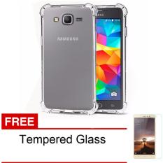 Case Anti Shock / Anti Crack Elegant Softcase for Samsung Galaxy J2 / J200 / J2 2015 / 4G LTE -  Clear + Free Tempered Glass