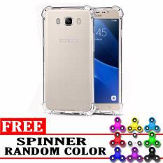 Case Anti Shock / Anti Crack Elegant Softcase for Samsung Galaxy J5 2016 (J510) - White Clear + Free Spinner 3 Side Black Circle Random Color