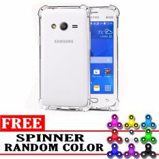 Case Anti Shock / Anti Crack Elegant Softcase for Samsung Galaxy V Plus - White Clear + Free Spinner 3 Side Black Circle Random Color