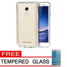 Case Anti Shock / Anti Crack Elegant Softcase for Xiaomi Redmi Note 3 Pro - White Clear + Free Tempered Glass