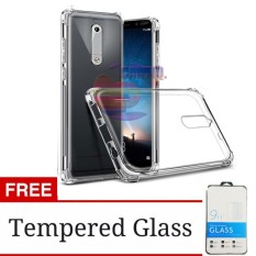 Case Anti Shock Nokia 5 Ultrathin Anti Crack Elegant Softcase Anti Jamur Air Case 0.3mm / Silicone Nokia 5 / Soft Case / Silikon Anti Crack / Case Hp / Case Nokia 5 / Pelindung Hp + FREE Tempered Glass - Putih Transparant
