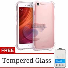 Case Anti Shock Oppo A71 Ultrathin Anti Crack Elegant Softcase Anti Jamur Air Case 0.3mm / Silicone Oppo A 71 / Soft Case / Silikon Anti Crack / Case Hp / Case OppoA71 + FREE Tempere Glass - Putih Transparant