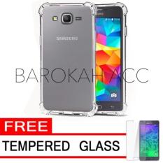 Case AntiCrack / Anti Crack / Shock / Benturan Elegant Softcase for Samsung Galaxy Grand Prime / Duos / Plus / G350 / G350H + Gratis Free Tempered Glass - Clear