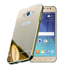 Case Bumper untuk Samsung Grand Prime Plus G531H 2 in 1 Slide Mirror Backcase Hardcase Sliding - Silver