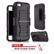 CASE EXECUTIVE BLACK ARMOR 3 IN 1 DUAL LAYER KICKSTAND HOLDER CELL WITH STAND FOR APPLE IPHONE 5 - FULL BLACK FREE ANTI CRACK J7 PRIME