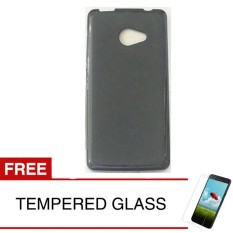 Case for Acer Z220 - Slim Soft Case - Hitam Solid + Gratis Tempered Glass