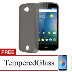 Case for Acer Z520 - Abu-abu + Gratis Tempered Glass - Ultra Thin Soft Case
