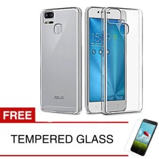 Case for Asus ZenFone Zoom S / ZE553KL - Clear + Gratis Tempered Glass - Ultra Thin Soft Case