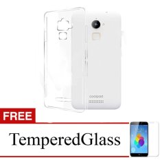Case for CoolPad Sky 3 / E502 - Clear + Gratis Tempered Glass - Ultra Thin Soft Case