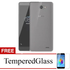 Case for Infinix Note 2 / X600 - Abu-abu + Gratis Tempered Glass - Ultra Thin Soft Case