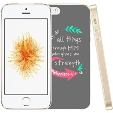Case untuk IPhone 5C Kutipan Alkitab Christian Verses Alkitab Lirik Tpu Pelindung Saya Dapat Melakukan Segala Hal Melalui Dia Yang Memberi Saya Kekuatan Christian Quotes Ayat Alkitab-Intl