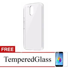 Case for Motorola Moto E3 Power - Clear + Gratis Tempered Glass - Ultra Thin Soft Case