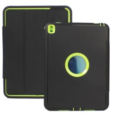 Case untuk New I Pad 9.7 Inch 2017 Heavy Duty 3 In 1 Hybrid RuggedDurable Case Shockproof untuk Baru IPad 2017 Model (Hitam + Hijau) -Intl