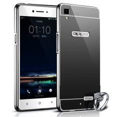 Case For Oppo R7s Bumper Slide Mirror - Black