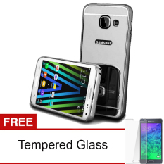 Case For Samsung Galaxy J1 Mini Bumper Slide Mirror - Black + Free Tempered Glass