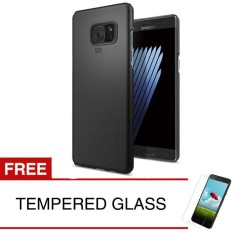 Case for Samsung Galaxy Note FE / Fan Edition - Slim Black Matte Hardcase + Gratis Tempered Glass