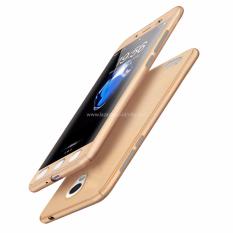 Case Front Back 360 Degree Full Protection for Vivo Y21 + Tempered Glass - Gold