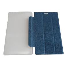 Case Lenovo Tab 2 A7-10 Smartcover / Leather Case Lenovo Tab2 A7 10 / Book Cover Lenovo Tab2 A7-10 Sarung Tablet / Dompet Tablet - Biru Tua