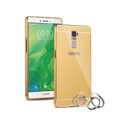 Case Metal Bumper Mirror For Oppo R7 Plus - Emas