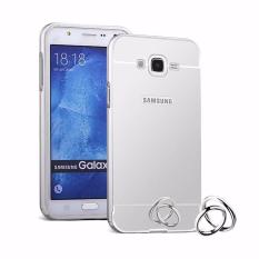 BELI 1 GRATIS 4 (TOTAL 5) Warna Random Case Metal for Samsung Galaxy V2 (G106) Aluminium Bumper With Mirror Backdoor Slide - Silver