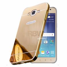 Case Samsung Galaxy Grand Prime Bumper Slide Mirror Samsung G530 / HardCase Metal Glossy / Casing Samsung Grand Prime / Case Cermin - Gold