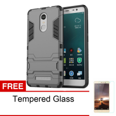 Case Silicone TPU Case For Xiaomi Redmi Note 3 Pro - Abu-Abu + Free Tempered Glass