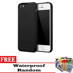 Case Slim Black doff Matte for Iphone 7+/ 7s+ Anti minyak + free Waterproof (random)