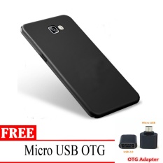 Case Slim Black doff Matte Samsung Galaxy A3 2017 / A320 / LTE Softcase Anti minyak + free mikro USB OTG