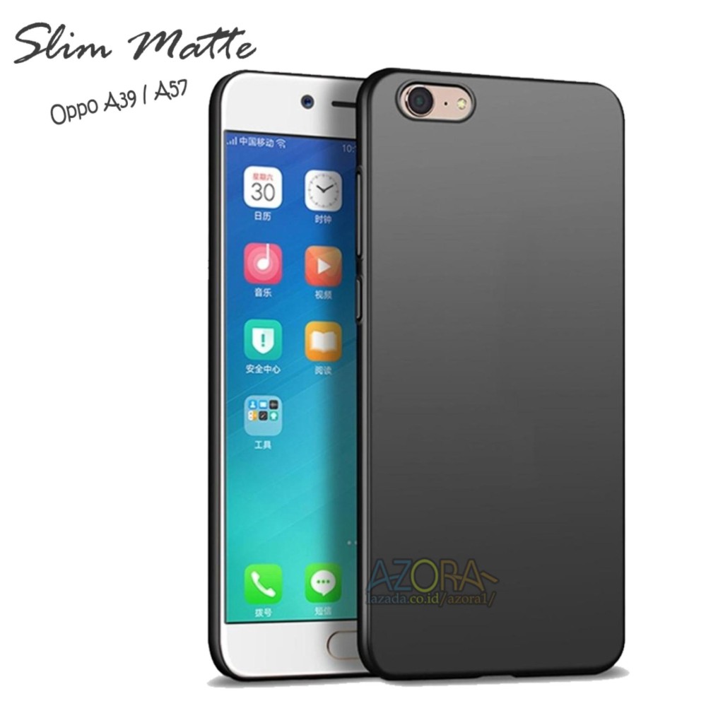 Case Slim Black Matte Oppo A57 / A39 Baby Skin Softcase Ultra Thin Jelly Silikon Babyskin