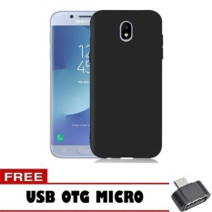 Case Slim Black Matte Samsung Galaxy J5 Pro Softcase Baby Skin + Free OTG Micro