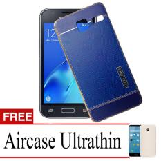 Case TPU Crocodile For Samsung Galaxy J1 Mini + Free Ultrathin - Blue