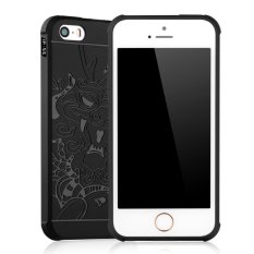 Case TPU Dragon Back Cover Silikon Original for Apple iPhone 5 / 5s / SE - Black