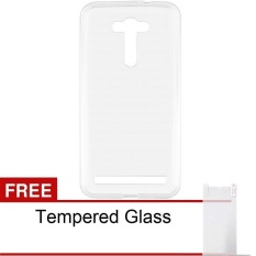 Case Ultra Thin Asus Zenfone 2 Laser ZE550KL (5.5 inch) Soft Jelly – Clear + Free Tempered Glass
