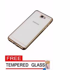 Case Ultrathin Shining List Chrome Samsung Galaxy J2 2016 (J210) Gold + Gratis Tempered Glass