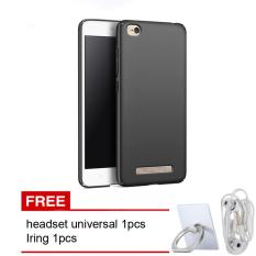 Case Xiaomi Redmi 5a Ultraslim Matte softcase - Black + Free iring dan headset universal