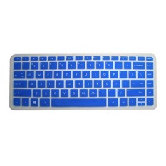 Casebuy Ultra Tipis Lembut Silikon Keyboard Pelindung Kulit Sarung untuk HP Stream 13-c 14-z, Seri Buku Catatan seperti 13-c002dx 13-c010nr 13-c030nr 14-z010nr AS Layout (Semi-biru)-Internasional