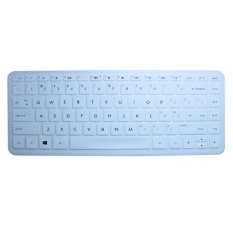 Casebuy Ultra Tipis Lembut Silikon Keyboard Pelindung Kulit Sarung untuk HP Stream 13-c 14-z, Seri Buku Catatan seperti 13-c002dx 13-c010nr 13-c030nr 14-z010nr AS Layout (Semi Putih)-Internasional