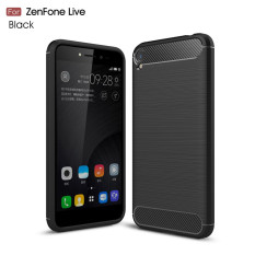 Caselova Premium Quality Carbon Shockproof Hybrid Case for Asus Zenfone Live ZB501KL - Black