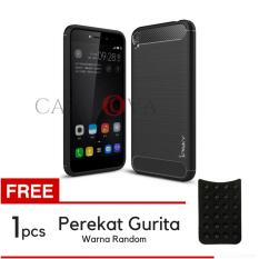 Caselova Premium Quality Carbon Shockproof Hybrid Case for Asus Zenfone Live ZB501KL - Black + Gratis Perekat Gurita