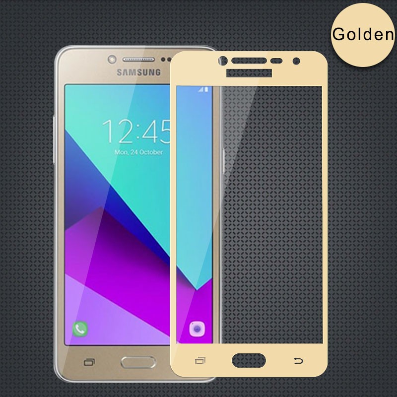 Caselova Premium Tempered Glass Warna Full Cover For Samsung Galaxy J2 Prime - Gold