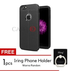 Caselova Ultimate Experience Shockproof Premium Quality Hybrid Case For Iphone 6 / 6s 4.7 inch - Black + Gratis Iring Phone Holder