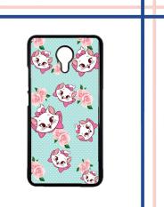 Casing gambar motif HARDCASE untuk hp Meizu M3 Note Cute Cat Flower Background