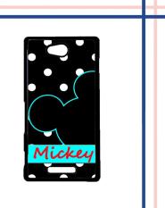 Casing gambar motif HARDCASE untuk hp Sony Xperia C mickey polkadot T0083